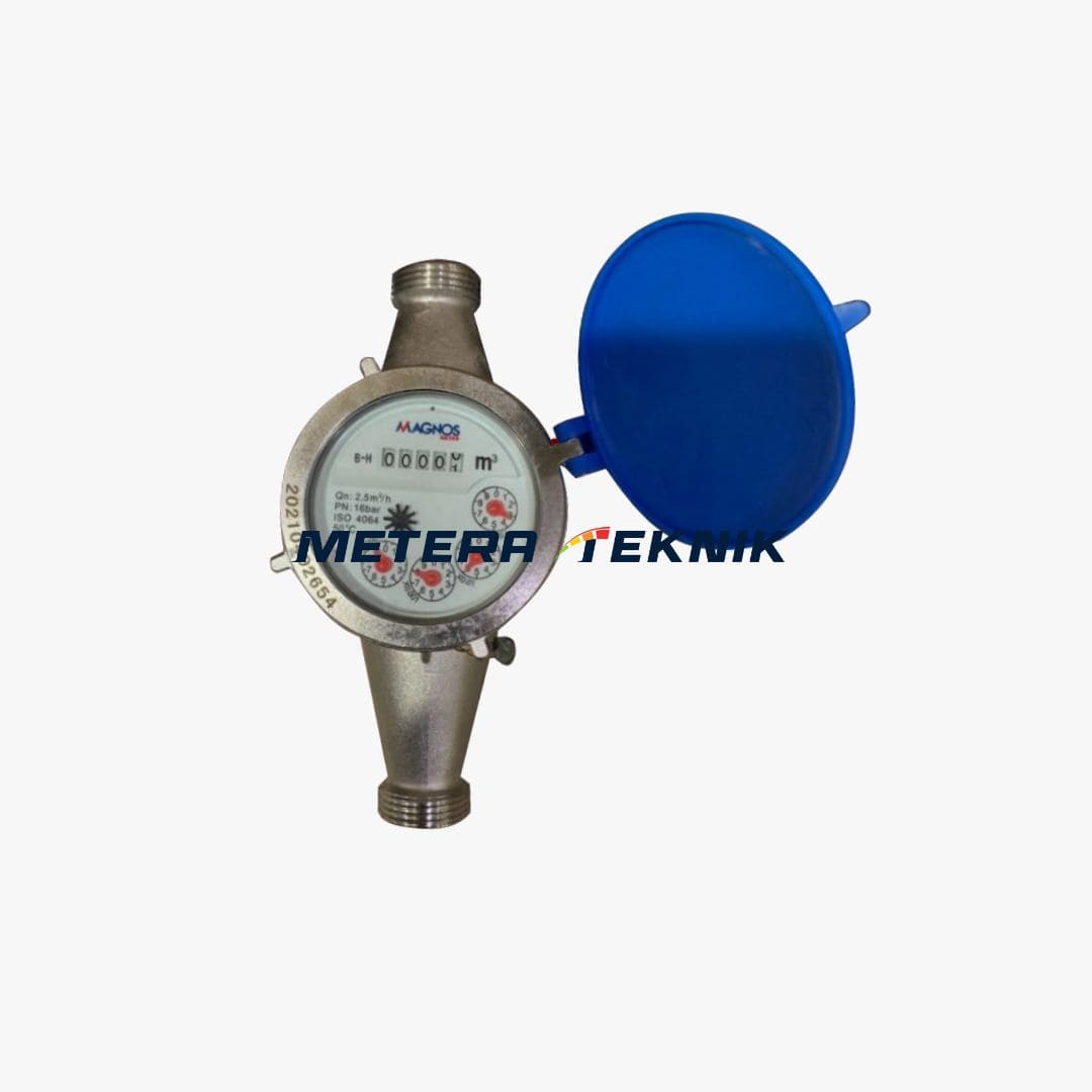 Jual Water Meter Stainless Steel 316L Merk Magnos Size 3/4 Inch