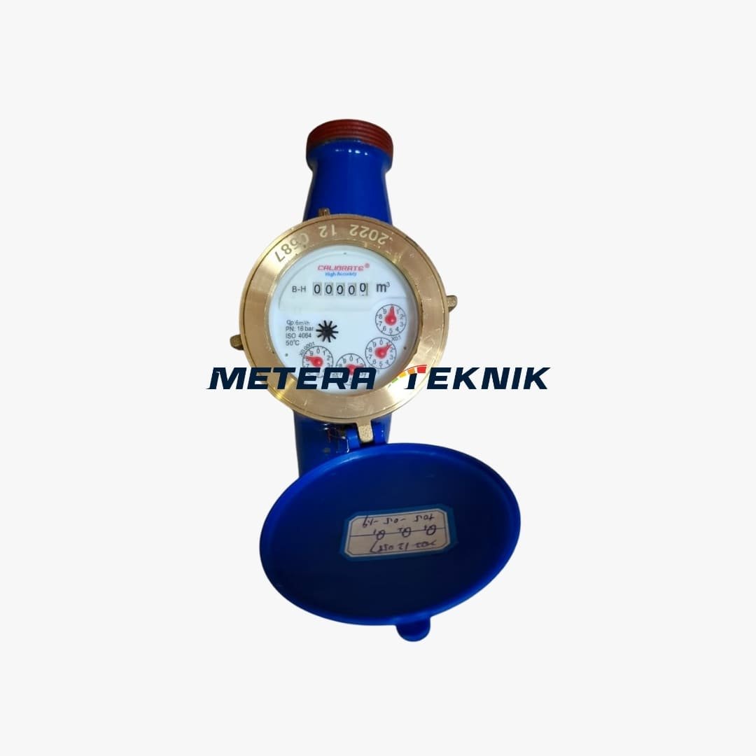 Jual Water Meter Multi Jet Brass Merk Calibrate Size 1 1/4 Inch 